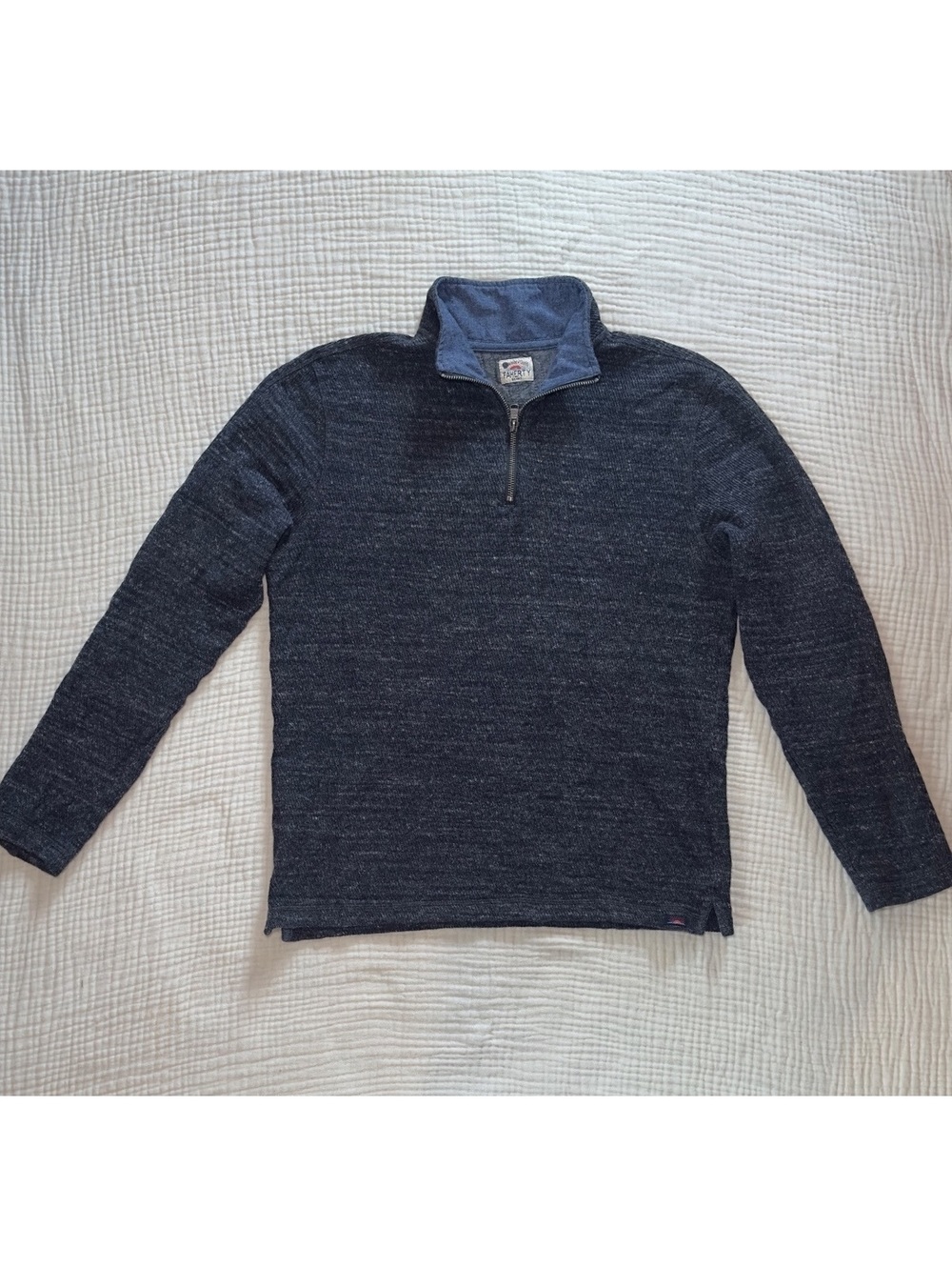 Faherty Women’s Dark Gray Quarter Zip Pullover Size Large